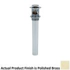Mountain Plumbing MT741/PVD EZ-CLICK™ Soft Touch Round Bathroom Sink Drain with Overflow in Polished Brass