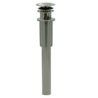 Mountain Plumbing MT745-3/ULB Dome Style Round Lavatory Drain - with Overflow & EZ-CLICK™ Soft Touch Dome in Unlacquered Brass