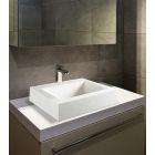 MTI MTCS700-WH-MT Boutique Collection Metro Single Solid Surface Above Counter/ Undermount Lavatory Basin in White Matte