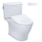 Toto MW4424726CEFG#01 Nexus® Elongated WASHLET®+ S7 1.28 GPF Two-Piece Toilet with Contemporary Bidet Seat in Cotton White