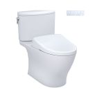 Toto MW4424726CEFGA#01 Nexus® Elongated Washlet®+ S7 1.28 GPF Floor Mounted Two Piece Toilet with EWATER+ Contemporary Auto Flush Bidet Seat in Cotton White 