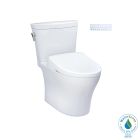 Toto MW4484736CEMFGNA#01 Aquia IV Arc® Elongted Washlet®+ S7A 0.9/1.28 GPF Dual Flush Two-Piece Toilet with EWATER+ Contemporary Auto Flush Bidet Seat in Cotton White