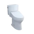 Toto MW4543084CEFG#01 Drake® II Elongated Washlet+ C5 1.28 GPF Floor Mounted Two-Piece Toilet with Tornado Flush® System in Cotton White