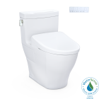 Toto MW6244736CEFGA#01 Legato® 1.28 GPF One-Piece Elongated Toilet with Auto Flush WASHLET®+ S7A Contemporary Bidet Seat in Cotton White