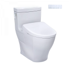Toto MW6264736CEFGA#01 Aimes® 1.28 GPF Floor Mounted One Piece Elongated Toilet with Washlet+ S7A in Cotton