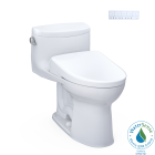 Toto MW6344736CEFG#01 Supreme® II WASHLET®+ 1.28 GPF One-Piece Elongated Toilet with S7A Contemporary Bidet Seat in Cotton White