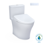 Toto MW6464726CEMFGN#01 AQUIA® IV Elongated Washlet®+ S7 1.28/0.9 GPF  One-Piece Toilet with EWATER+ Contemporary Electronic Bidet Seat in Cotton White