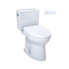 Toto MW7764726CEGA#01 Drake® Elongated Washlet®+ S7 1.28 GPF Two-Piece Toilet with EWATER+ Contemporary Auto Flush Bidet Seat in Cotton White
