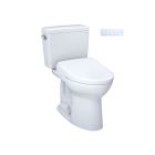 Toto MW7764726CSFG.10#01 Drake® Elongated Washlet®+ S7 1.6 GPF 10" Rough-In Two-Piece Toilet with EWATER+ Contemporary Bidet Seat in Cotton White 