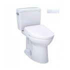Toto MW7764726CSFGA#01 Drake® Elongated Washlet®+ S7 1.28 GPF Two-Piece Toilet with EWATER+ Contemporary Auto Flush Bidet Seat in Cotton White