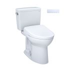 Toto MW7764726CSG#01 Drake® Elongated Washlet®+ S7 1.6 GPF Two-Piece Toilet with EWATER+ Contemporary Bidet Seat in Cotton White