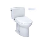 Toto MW7764736CSFG.10#01 Drake® Elongated Washlet®+ S7A 1.6 GPF 10" Rough-In Two-Piece Toilet with EWATER+ Contemporary Bidet Seat in Cotton White