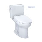 Toto MW7764736CSFGA#01 Drake® WASHLET®+ 1.6 GPF Two-Piece Elongated Universal Height Toilet and S7A Contemporary Bidet Seat with Auto Flush in Cotton White