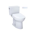 Toto MW7764736CSG#01 Drake® WASHLET®+ 1.6 GPF Two-Piece Elongated  Toilet with S7A Contemporary Bidet Seat in Cotton White