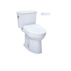 Toto MW7864726CEFG.10#01 Drake® Elongated Transitional Washlet®+ S7 1.28 GPF 10" Rough-In Two-Piece Toilet with EWATER+ Contemporary Bidet Seat in Cotton White