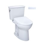 Toto MW7864736CEFG.10#01 Drake® Elongated Transitional Washlet®+ S7A 1.28 GPF 10" Rough-In Two-Piece Toilet with EWATER+ Contemporary Bidet Seat in Cotton White