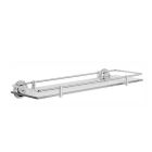 Samuel Heath N6713.CP Style Moderne Glass Shelf with Fixed Rail 18 in. L In Chrome Plated