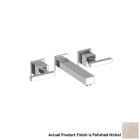 Newport Brass 3-2031/15S Cube 2 Satin Nickel Wall Mount Lavatory Faucet Only (Rough Sold Separately)