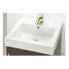 Empire NC18W1 New City 16-1/2" W X 7-9/10" D X 17-9/10" L Over Counter Singel Bowl Ceramic Sink with Drain Hole in White