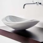 Rapsel NIDO OPC Lavabo Washbasin With Overflow in White Matte Ceramic