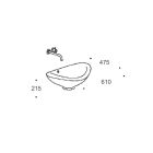 Rapsel NIDO W27 24" X 19" Over Counter Lavatory in Black