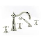 Newport Brass 3-1767/15S Victoria Solid Brass Triple Handle Trim Kit in Satin Nickel