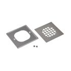 Oatey 42337 4-1/4" W X 4-1/4" H Square Snap-In Strainer with Ring in Brushed Nickel