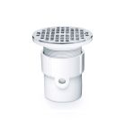 Oatey 72017 3" X 4" PVC General Purpose Adjustable Drain with 5" Stainless Steel Grate