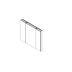 Robern P2SM-GKIT36D4P PL Portray 36" Surface Mounted Ganging and Side Kit for Medicine Cabinet