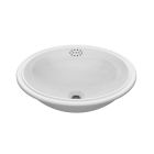 Davinci PAN-UML-1714-CW Pantoufle 17" L X 14" W Porcelain Under Mount Wash Basin with Center Drain Placement in White (Drain Sold Separately)