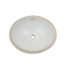 Davinci 17 "x 14" PANUML1714NW White Undermount Oval Washbasin, Overflow Design With13 Small
