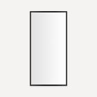 Robern PC2448D4TLE83 Profiles 24" W X 48" H x 4" D Medicine Cabinet, Electrical Outlet, USB Charging Ports, Left Hinge in Matte Black