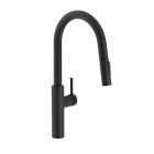 Franke FF4720 Pescara 1.75 GPM Deck Mounted Single Handle Pull Down Kitchen Faucet with High-Arc 180° Swivel Spout in Matte Black