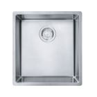 Franke CUX11015 Cube 16" L X 18" W X 9" D Rectangular Undermount Single Bowl Kitchen Sink in Steel