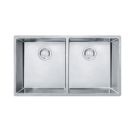 Franke CUX120 Cube 31" L X 18" W X 9" D Rectangular 16-Gauge Stainless Steel  Double Bowl Undermount Kitchen Sink in Steel