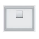 Franke PKG11020PWT Peak 22-1/8" L X 18-1/8" W X 7-7/8" D Single Basin Undermount Granite Kitchen Sink in Polar White