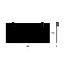 Frost Design Q3035.360.45 Quadra Shelf 360 mm with Clamps Aluminum Natural Anodized
