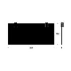 Frost Design Q3035.360.45 Quadra Shelf 7 360 mm with clamps Aluminum Natural Anodized