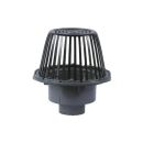 Watts RD-104, Large Area Roof Drain, Epoxy Coated Cast Iron, Flashing Clamp, Integral Gravel Stop, Self-Locking PE Dome, 4" No Hub Outlet