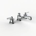 Davinci RET-VIN-100-PC Retro Deck Mounted, Three Hole Lavatory Faucet with Low Profile Traditional Spout with Lever Handles with Pop Up Drain in Polished Chrome