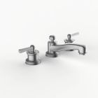 Davinci RET-VIN-100-SN Retro Deck Mounted, Three Hole Lavatory Faucet with Low Profile Traditional Spout with Lever Handles with Pop Up Drain in Satin Nickel