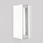 Robern MC2040D4FPL M Series Recessed Medicine Cabinet  20" W X 39-3/8" H X 4" D, Flat Top, Polished Edge, Left Hinge