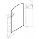 Robern RF4046 ARC C-Series Mirror 38"H x 40"L x 4"D Arched, Polished Edge, w/ RFS40 Shelf