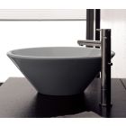 Scarabeo 8010W Cono Round White Ceramic Vessel Sink in White