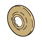 Brizo RP6025BB Shower Flange In Brilliance Brass
