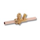 RLS 3791181800111 1 1/8" Ball Valve with Schrader Press Refrigeration Fitting