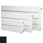 Runtal UF-3-84 Baseboard Radiator, 3 Tiers, 9" x 84" (7 Ft.) in Grey Brown, 5390 BTU Output, AB Connection