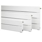 Runtal UF-3-48 Baseboard Radiator, 3 Tiers, 9" x 48" (4 Ft.) in White, 3080 BTU Output, AB Connection