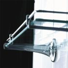 Samuel Heath N1113-LR-CP N1113/LR.CP Glass Shelf with Lifting Rail in Chrome Plated