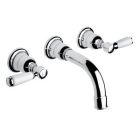 Samuel Heath V2KA17C-CP 3H Basin Filler Wall Mounted in Chrome Plate